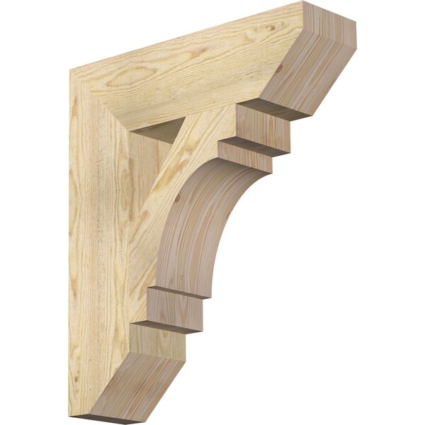 Ekena Millwork Merced Slat Rough Sawn Bracket, Douglas Fir, 6"W x 22"D x 26"H BKT06X22X26MRC06RDF - main